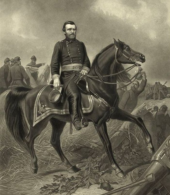 General Grant sitting on his horse, Cincinnati