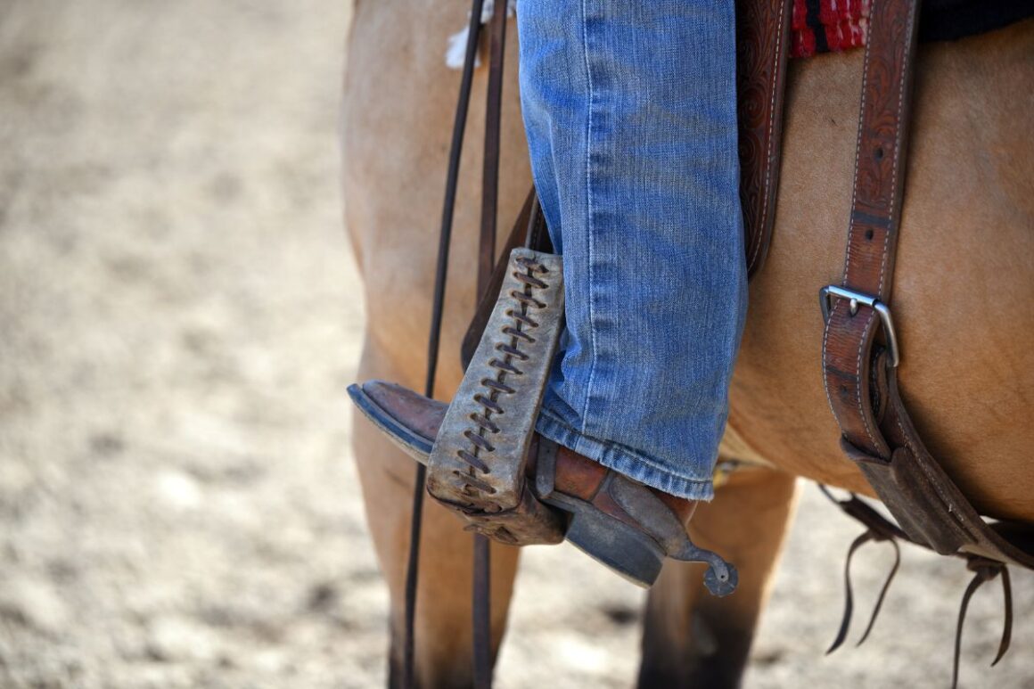 cowboy boot in a western stirrup